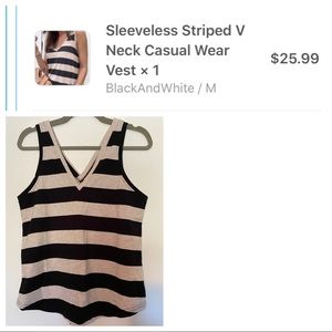 Black and Oatmeal tank